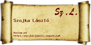 Szojka László névjegykártya