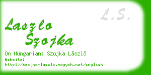laszlo szojka business card