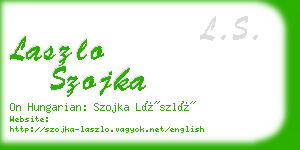 laszlo szojka business card